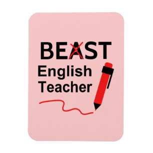 Funny and Wacky, Beast of Best English Teacher Magneet