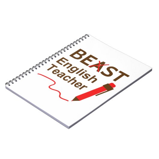 Funny and Wacky, Beast of Best English Teacher Notitieboek (Linkerzijde)