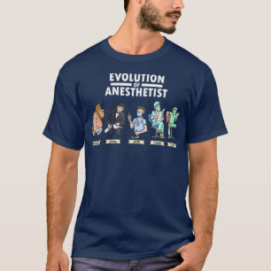 Funny Anesthesia Evolution of Anesthesia Gift T-shirt