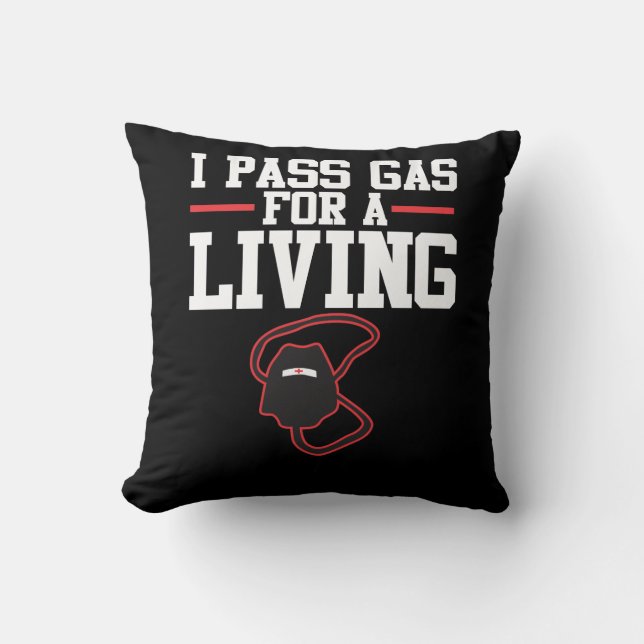 Funny Anesthesioloog Anesthesia Gift Pass Gas Kussen (Voorkant)