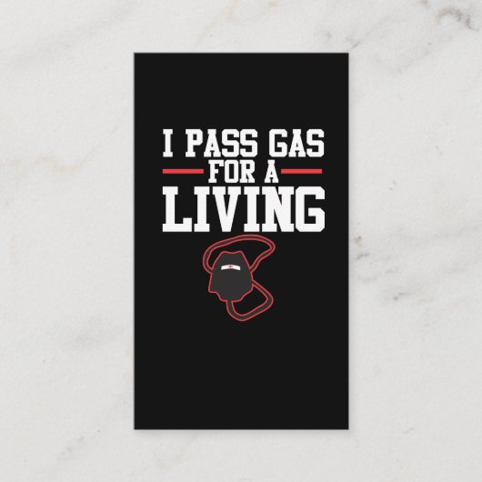 Funny Anesthesioloog Anesthesia Gift Pass Gas Visitekaartje (Voorkant)