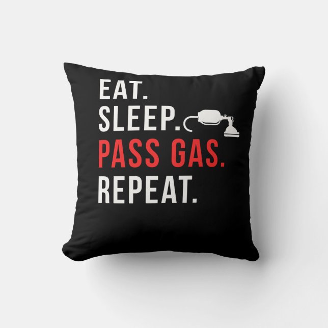 Funny Anesthesioloog Anesthesia Nurse Gas Pass Kussen (Voorkant)