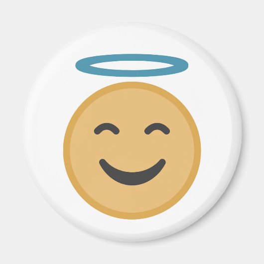 Funny Angel Emoji Cartoon Magneet (Voorkant)