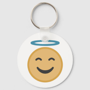 Funny Angel Emoji Cartoon Sleutelhanger
