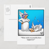 Funny Angel Humor Briefkaart (Voorkant / Achterkant)