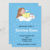 Funny Angel-kerstuitnodigingen Kaart (Voorkant / Achterkant)