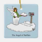 Funny Angel of Buffalo Ornament (Voorkant)