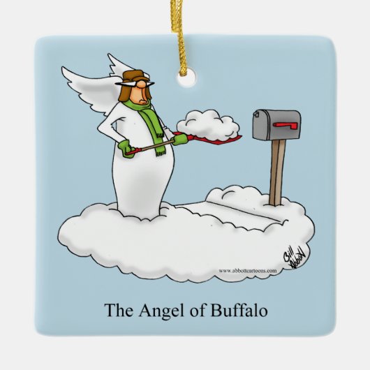 Funny Angel of Buffalo Ornament (Voorkant)