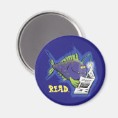 Funny angler fish cartoon magnet (Voorkant / Achterkant)