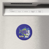 Funny angler fish cartoon magnet (Insitu (Vaatwasser))