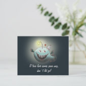 Funny angler fish love valentijn's briefkaart (Staand voorkant)
