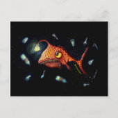 Funny Anglerfish Angry with Plastic Pollution Briefkaart (Voorkant)