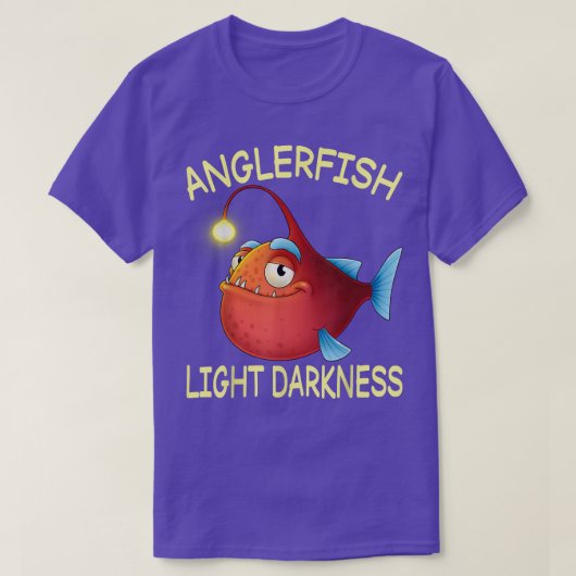 Funny Anglerfish Light Darkness, Anglerfish Night T-shirt (Design voorkant)