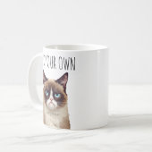 Funny Angry Cat – Add Your Own Text  Koffiemok (Voorkant links)