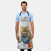 Funny Angry Cat All-Over Print Schort (Gedragen)