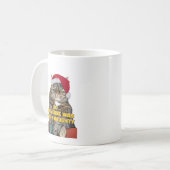 Funny angry cat Christmas  Koffiemok (Voorkant links)