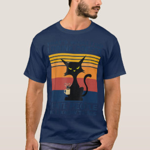 Funny Angry Cat Drink koffie T-shirt