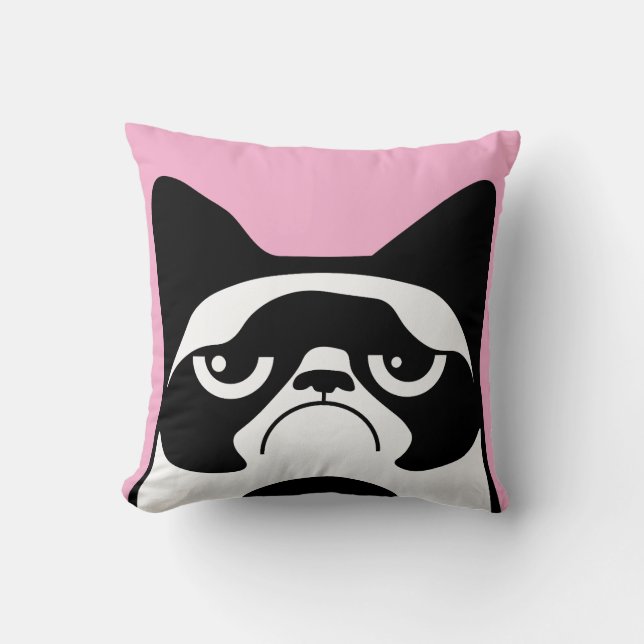 Funny Angry Cat Kussen (Voorkant)