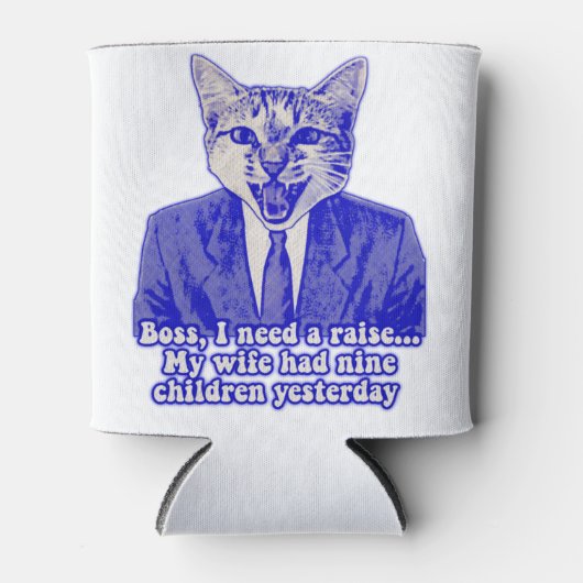 Funny angry cat meme for kitty lovers blikjeskoeler (Voorkant)