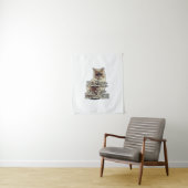 Funny angry cat meme for kitty persons &cat lovers wandkleed (In situ)