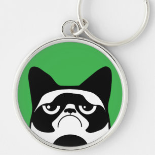Funny Angry Cat Sleutelhanger