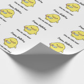 Funny Angry Duck Birthday Cadeaupapier (Hoek)