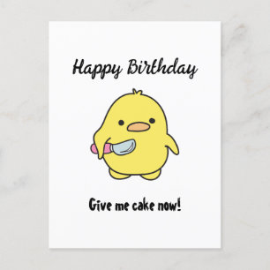 Funny Angry Duck Birthday Feestdagenkaart