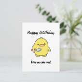 Funny Angry Duck Birthday Feestdagenkaart (Staand voorkant)