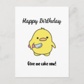 Funny Angry Duck Birthday Feestdagenkaart (Voorkant)