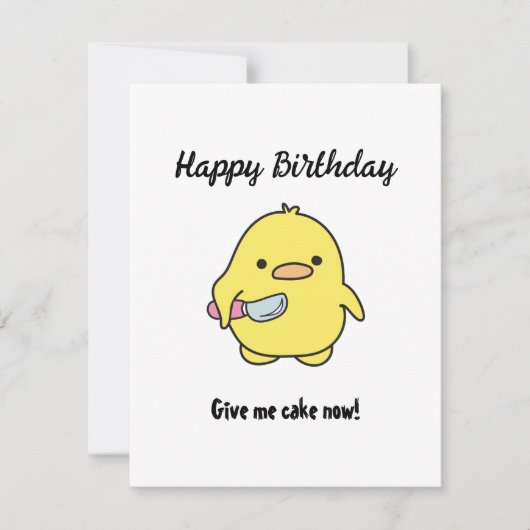 Funny Angry Duck Birthday Feestdagenkaart (Voorkant)