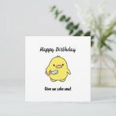 Funny Angry Duck Birthday Feestdagenkaart (Staand voorkant)