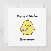 Funny Angry Duck Birthday Feestdagenkaart (Voorkant)