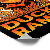 Funny Angry Duck Unique Christmas Rampage Gingerbr Poster (Hoek)