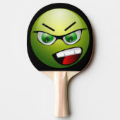 Funny Angry Face Green Ping Pong Paddle Tafeltennisbatje (Achterkant)