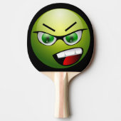 Funny Angry Face Green Ping Pong Paddle Tafeltennisbatje (Voorkant)