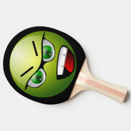 Funny Angry Face Green Ping Pong Paddle Tafeltennisbatje