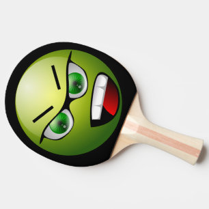 Funny Angry Face Green Ping Pong Paddle Tafeltennisbatje
