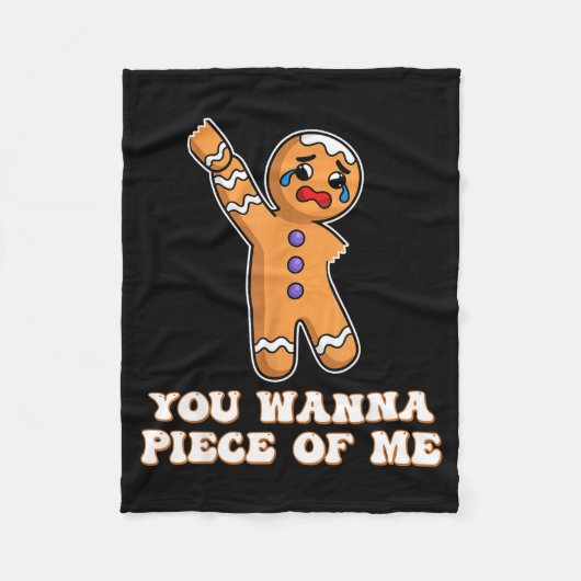 Funny Angry Gingerbread Man You W Ece Of Me  Fleece Deken (Voorkant)