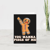 Funny Angry Gingerbread Man You W Ece Of Me  Kaart (Voorkant)