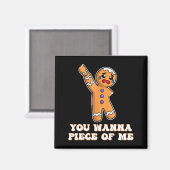Funny Angry Gingerbread Man You W Ece Of Me Magneet (Voorkant / Achterkant)