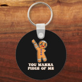 Funny Angry Gingerbread Man You W Ece Of Me  Sleutelhanger (Voorkant)