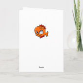 Funny Angry Goldfish Birthday Kaart (Achterkant)
