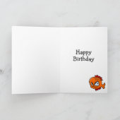 Funny Angry Goldfish Birthday Kaart (Binnen)