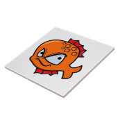 Funny Angry Goldfish Tegeltje (Zijkant)