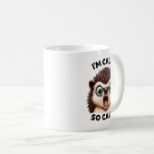 Funny Angry Hedgehog Mug – “I’m Calm. So Cam.” Sar Koffiemok (Voorkant rechts)