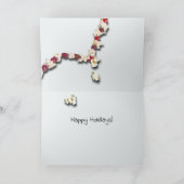 Funny Angry Holiday Chickadee Stringing Popcorn Feestdagen Kaart (Binnen)