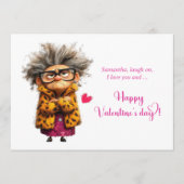 Funny Angry Lady Bringing Drama Valentine Feestdagenkaart (Voorkant)