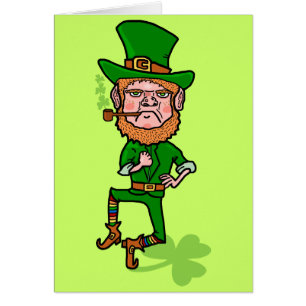 Funny Angry Lucky Irish Leprechaun