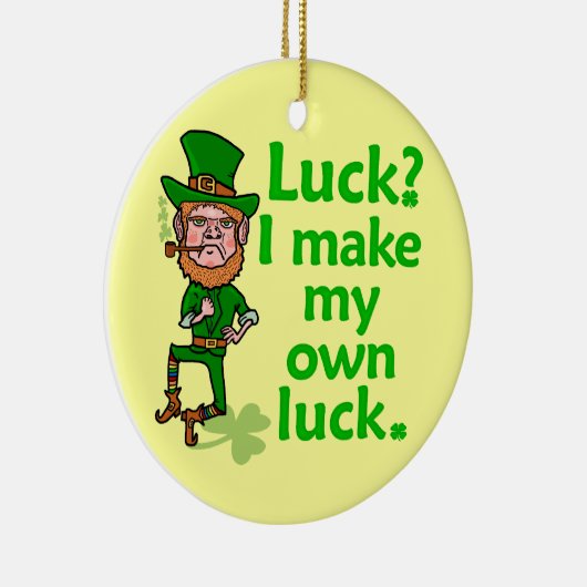 Funny Angry Lucky Irish Leprechaun Keramisch Ornament (Rechts)