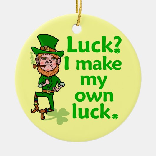 Funny Angry Lucky Irish Leprechaun Keramisch Ornament (Voorkant)